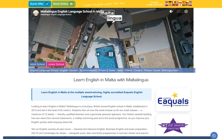 maltalingua.com home page